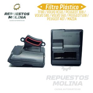 Filtro Plástico TF80 / VOLVO XC60 / PEUGEOT 308 / VOLVO S80 / VOLVO S60 / PEUGEOT 508 / PEUGEOT 407 / MAZDA