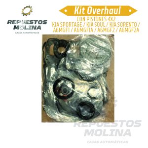 Kit Overhaul CON PISTONES 4X2 KIA SPORTAGE / KIA SOUL / KIA SORENTO / A6MGF1 / A6MGF1A / A6MGF2 / A6MGF2A