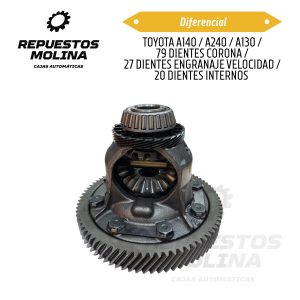 Diferencial TOYOTA A140 / A240 / A130 / 79 DIENTES CORONA / 27 DIENTES ENGRANAJE VELOCIDAD / 20 DIENTES INTERNOS