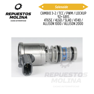 Solenoide CAMBIO 3-2 / TCC / PWM / LOCKUP 92+ GRIS 4T65E / 4L60 / 5L40 / 4T40 / ALLISON 1000 / ALLISON 2000