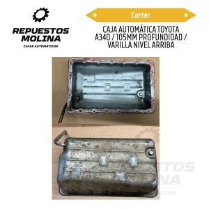 carter CAJA AUTOMÁTICA TOYOTA A340 / 105MM PROFUNDIDAD / VARILLA NIVEL ARRIBA