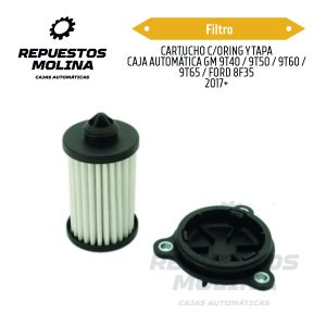 Filtro CARTUCHO C/ORING Y TAPA CAJA AUTOMÁTICA GM 9T40 / 9T50 / 9T60 / 9T65 / FORD 8F35 2017+