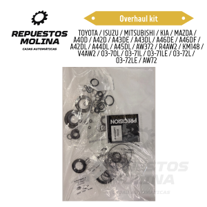 Overhual kit TOYOTA / ISUZU / MITSUBISHI / KIA / MAZDA / A40D / A42D / A43DE / A43DL / A46DE / A46DF / A42DL / A44DL / A45DL / AW372 / R4AW2 / KM148 / V4AW2 / 03-70L / 03-71L / 03-71LE / 03-72L /  03-72LE / AW72